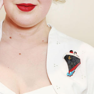 Erstwilder SS Normandie Brooch BH6886-7010