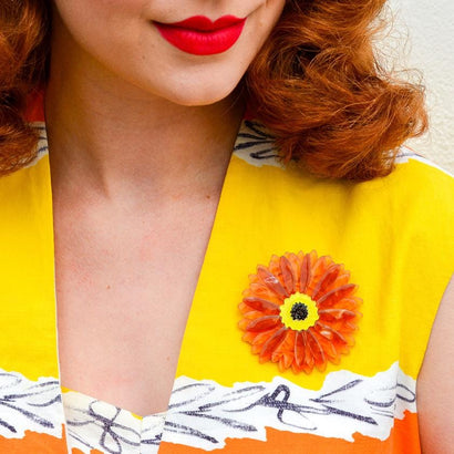Erstwilder Sunshine of Life Gerbera Brooch BH6917-6261
