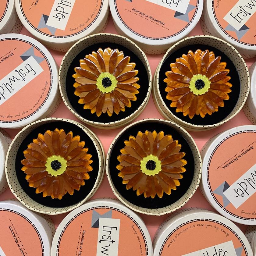 Erstwilder Sunshine of Life Gerbera Brooch BH6917-6261