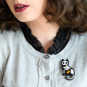 Erstwilder Tabby Tombstone Brooch BH6748-8070