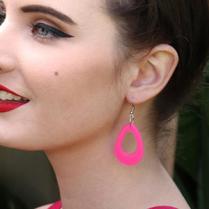 Erstwilder Essentials Teardrop Bubble Resin Drop Earrings - Pink EE1001-BU2000