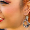 Teardrop Chunky Glitter Resin Drop Earrings - Pink