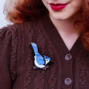 Erstwilder The Blue Jay Way Brooch BH7085-3180