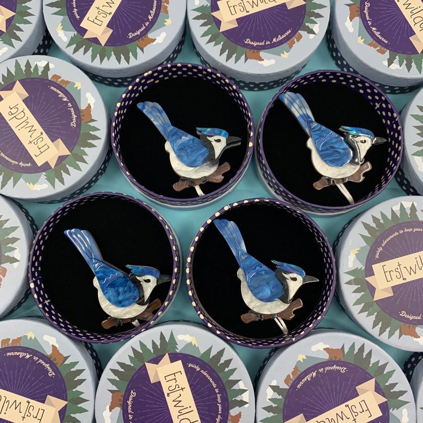 Erstwilder The Blue Jay Way Brooch BH7085-3180