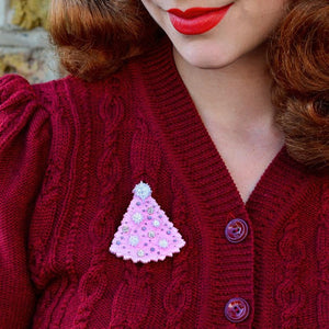 Erstwilder The Night Before Pink-Mas Brooch BH6939-4010