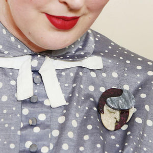 Erstwilder Vogue Visage Brooch BH6889-1267