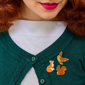 Erstwilder Furtive Fox Enamel Pin EP0029-6180