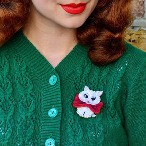 Erstwilder Wrapped Up in Love Kitten Brooch BH6933-8010