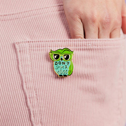 Erstwilder Don't Give a Hoot Enamel Pin EP0117-4043