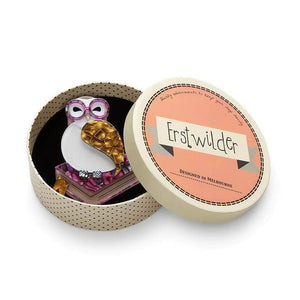 Erstwilder Studious Snow Owl Brooch BH5911-5090