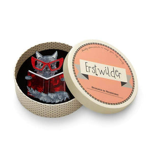 Erstwilder Puss in Books Brooch BH6097-7310