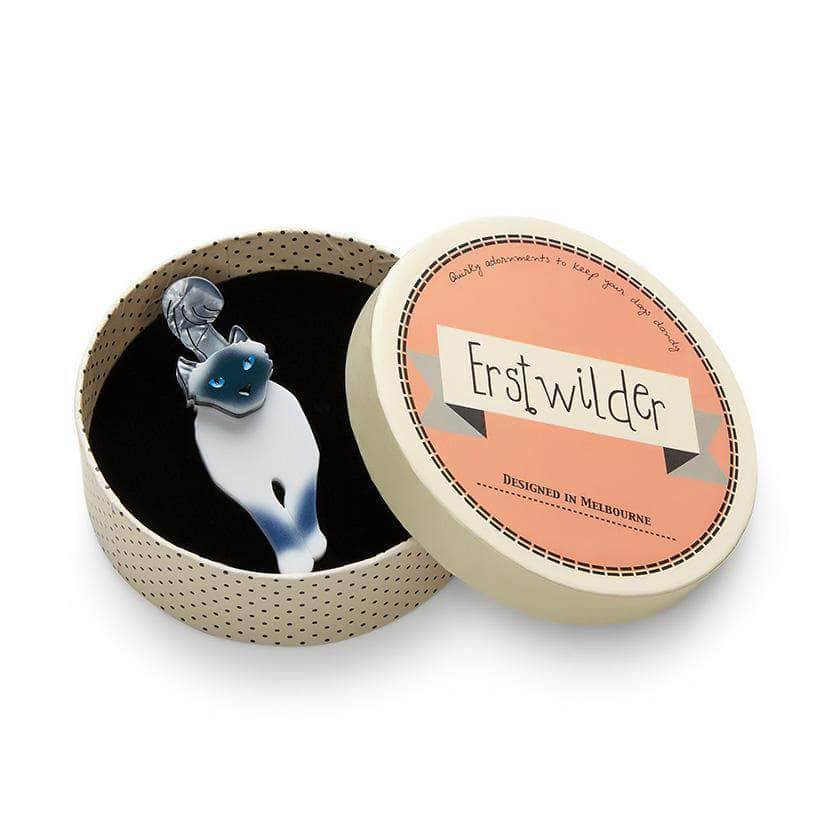 Erstwilder Lena the Blue Eyed Birman Cat Brooch BH5918-8073