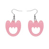 Tulip Bubble Resin Drop Earrings - Pink