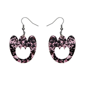Erstwilder Essentials Tulip Chunky Glitter Resin Drop Earrings - Pink EE1015-CG2000