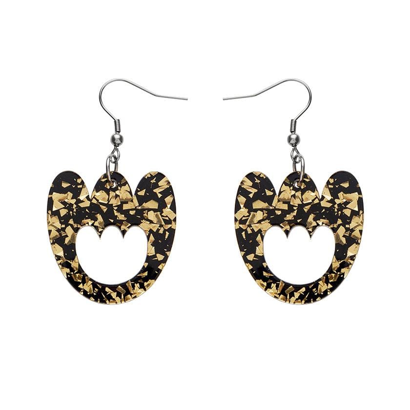 Erstwilder Essentials Tulip Chunky Glitter Drop Earrings - Yellow EE1015-CG6000