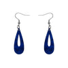 Rain Drop Textured Resin Drop Earrings - Blue