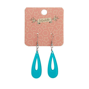 Erstwilder Essentials Rain Drop Bubble Resin Drop Earrings - Teal EE1016-BU4400