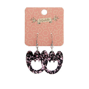 Erstwilder Essentials Tulip Chunky Glitter Resin Drop Earrings - Pink EE1015-CG2000