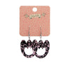 Tulip Chunky Glitter Resin Drop Earrings - Pink