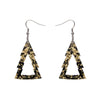 Tree Chunky Glitter Resin Drop Earrings - Gold