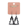 Tree Chunky Glitter Resin Drop Earrings - Holographic Silver