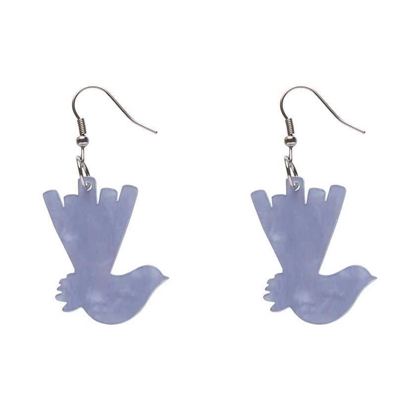Erstwilder Essentials Wagtail Ripple Resin Drop Earrings - Blue EE1024-R3000