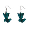 Erstwilder Essentials Wagtail Ripple Glitter Resin Drop Earrings - Green EE1024-RG4000