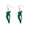 Erstwilder Essentials Kookaburra Ripple Glitter Resin Drop Earrings - Green EE1022-RG4000