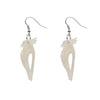 Erstwilder Essentials Kookaburra Ripple Glitter Resin Drop Earrings - Cream EE1022-RG8100