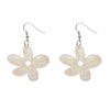 Erstwilder Essentials Flower Ripple Glitter Resin Drop Earrings - Cream EE1023-RG8100