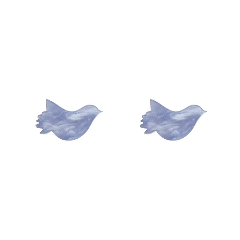 Erstwilder Essentials Bird Ripple Resin Stud Earrings - Blue EE0015-R3000