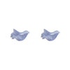 Bird Ripple Resin Stud Earrings - Blue