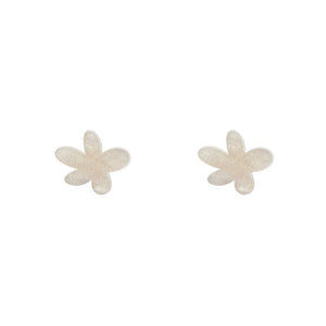 Erstwilder Essentials Flower Ripple Glitter Resin Stud Earrings - Cream EE0016-RG8100