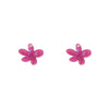 Erstwilder Essentials Flower Textured Resin Stud Earrings - Fuchsia EE0016-T2300