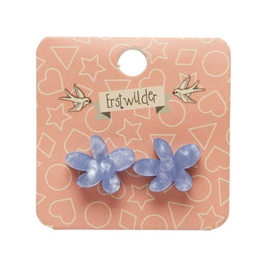 Erstwilder Essentials Flower Ripple Resin Stud Earrings - Blue EE0016-R3000