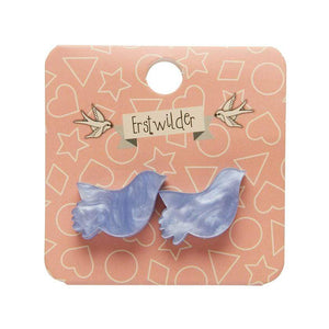 Erstwilder Essentials Bird Ripple Resin Stud Earrings - Blue EE0015-R3000