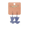 Wagtail Ripple Resin Drop Earrings - Blue
