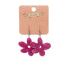 Erstwilder Essentials Flower Textured Resin Drop Earrings - Fuchsia EE1023-T2300
