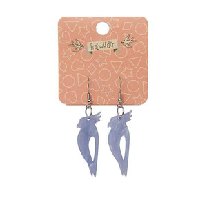Erstwilder Essentials Kookaburra Ripple Resin Drop Earrings - Blue EE1022-R3000