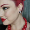 Erstwilder Essentials Circle Chunky Glitter Resin Stud Earrings - Pink EE0004-CG2100