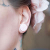 Erstwilder Essentials Circle Solid Resin Stud Earrings - Light Pink EE0004-SO2100