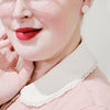 Circle Textured Resin Stud Earrings - Light Pink
