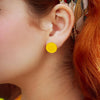 Erstwilder Essentials Circle Bubble Resin Stud Earrings - Yellow EE0004-BU6000