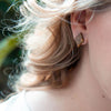 Diamond Textured Resin Stud Earrings - Dark Orange
