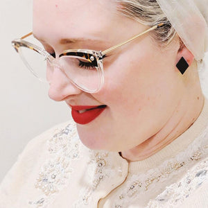 Erstwilder Essentials Diamond Bubble Resin Stud Earrings - Emerald EE0003-BU4100