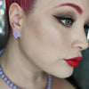 Diamond Glitter Resin Stud Earrings - Lavender