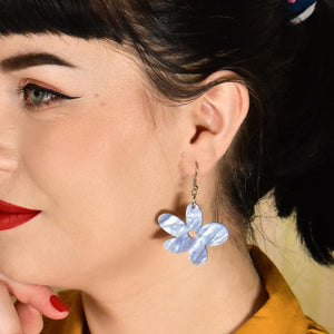 Erstwilder Essentials Flower Ripple Resin Drop Earrings - Blue EE1023-R3000