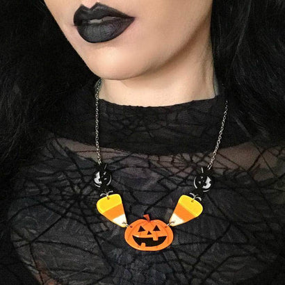 Erstwilder No Tricks Halloween Necklace N6746-6170