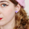 Erstwilder Essentials Heart Solid Resin Stud Earrings - Lavender EE0005-SO5100