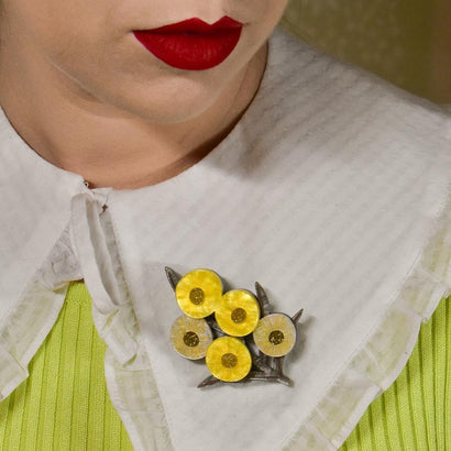 Erstwilder A Walk in the Wattle Brooch BH7272-6065